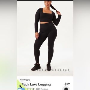 Girlfriend collective Luxe legging in black